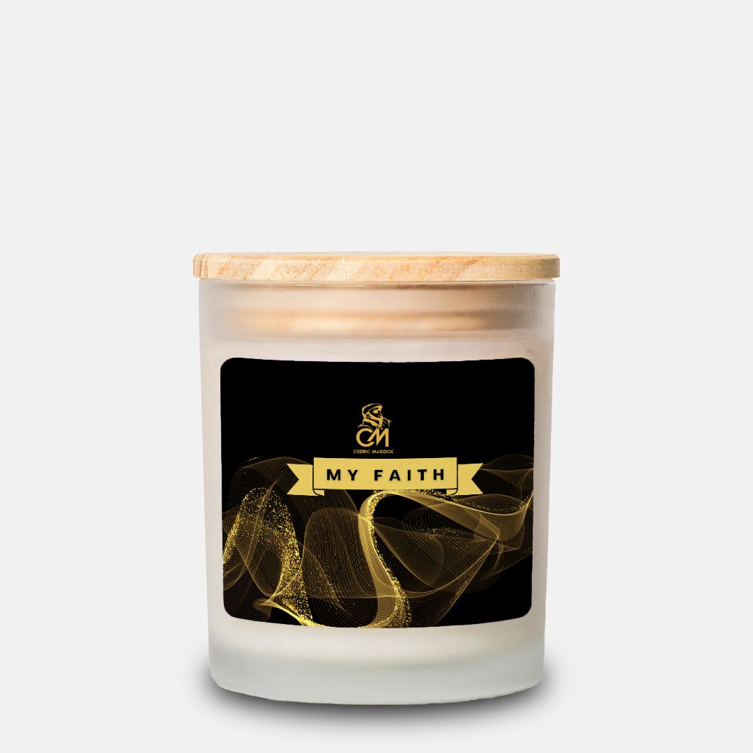 My Faith Candle Frosted Glass (Hand Poured 11 oz)