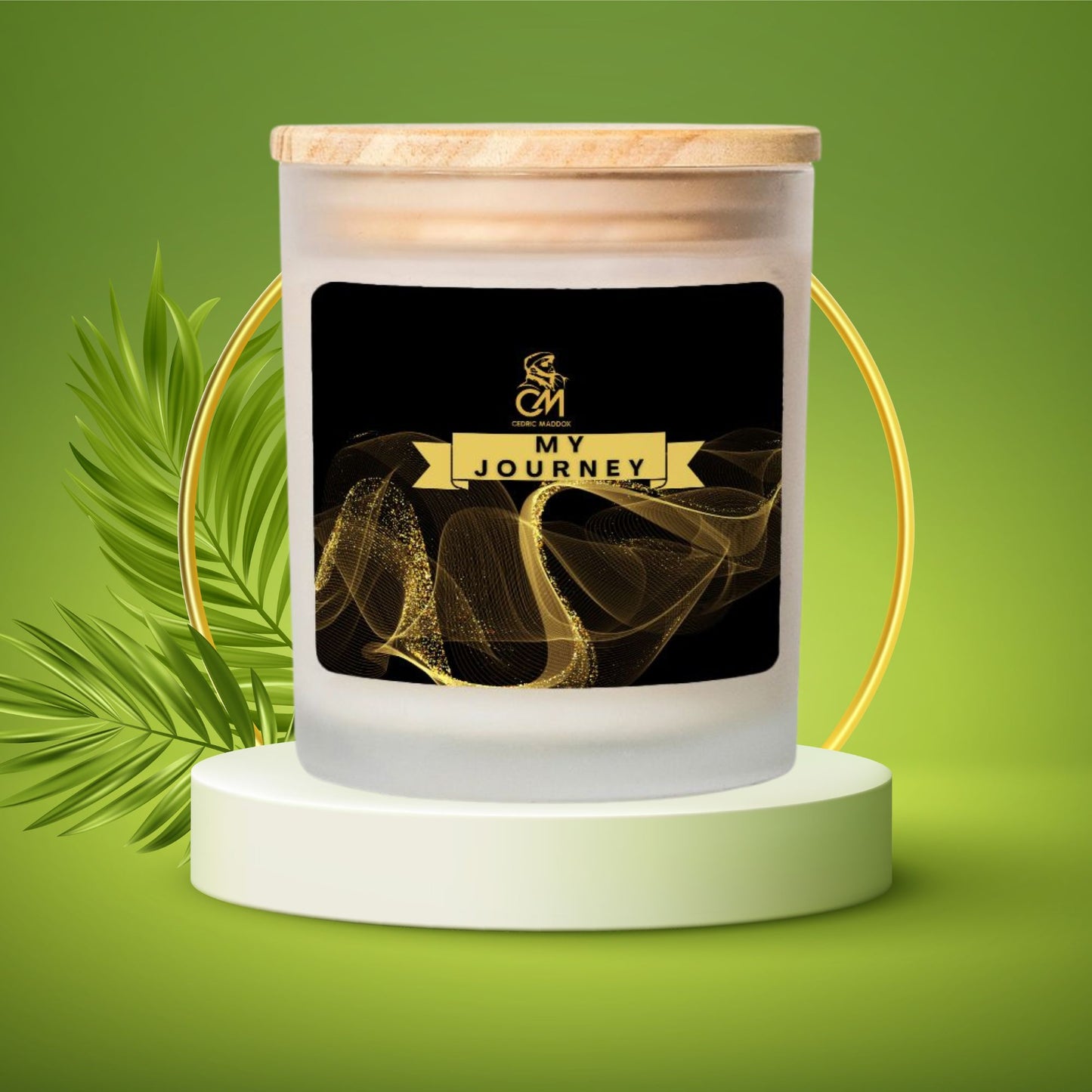 My Journey Candle (Gold Label) Frosted Glass (Hand Poured 11 oz)
