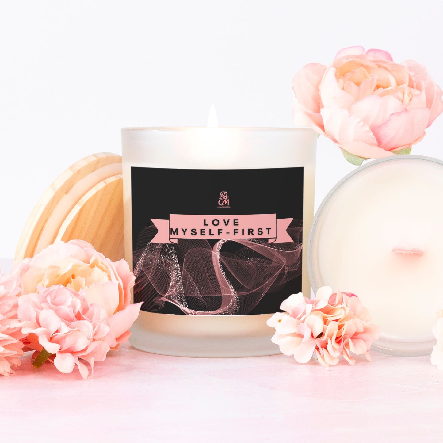 Love Myself First Candle Frosted (Pink Wick) Glass (11oz)