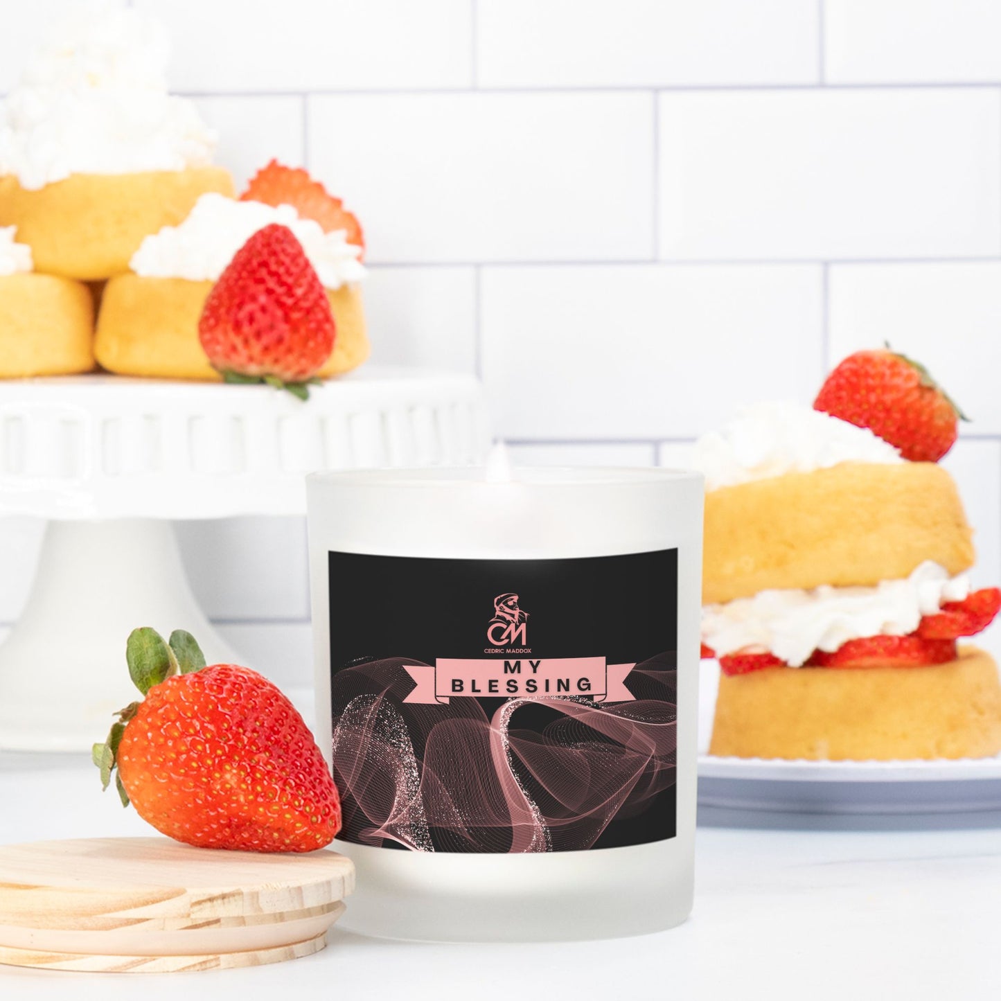 My Blessing Candle Frosted (Pink Wick) Glass (11oz)