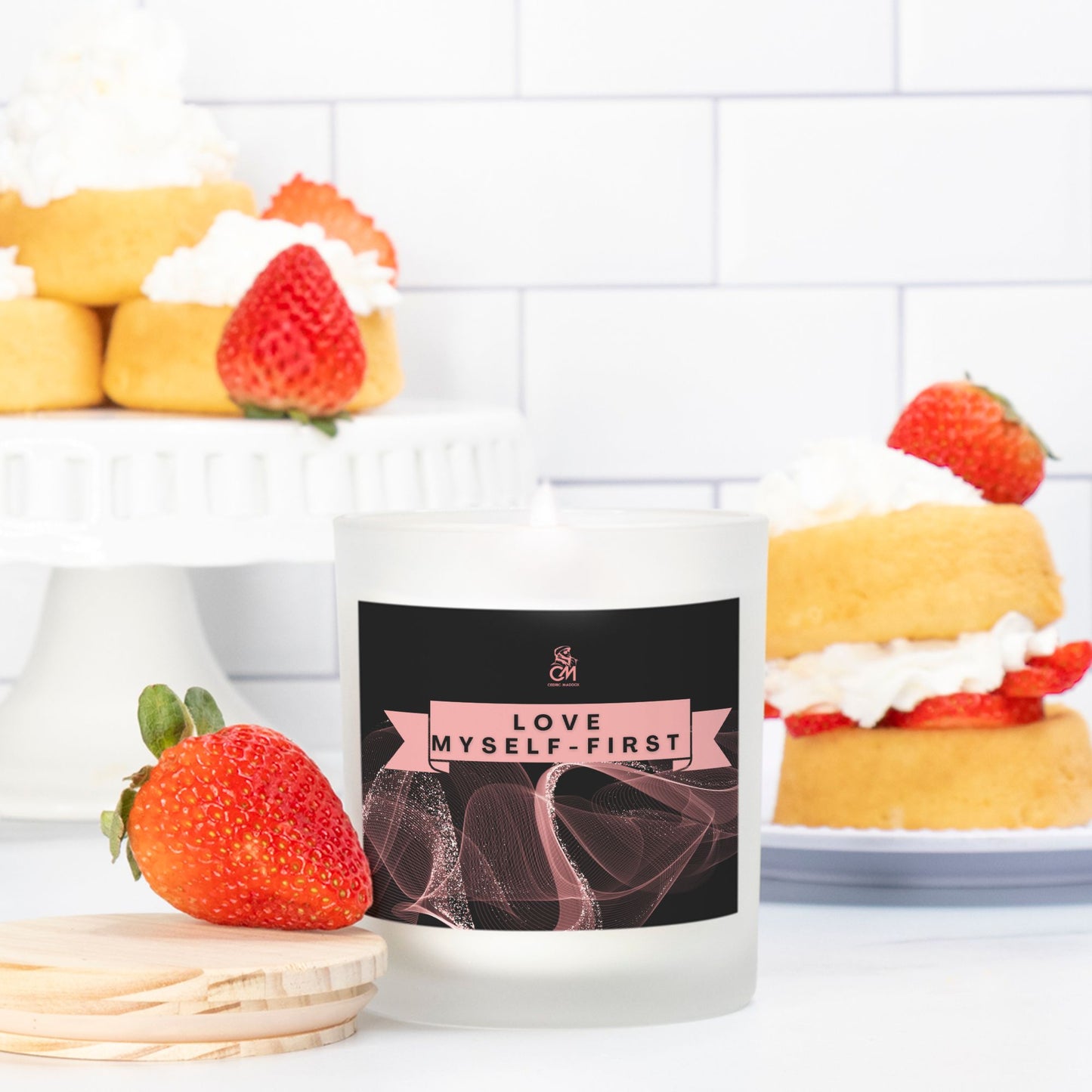 Love Myself First - Candle Frosted (Pink Wick) Glass (11oz)