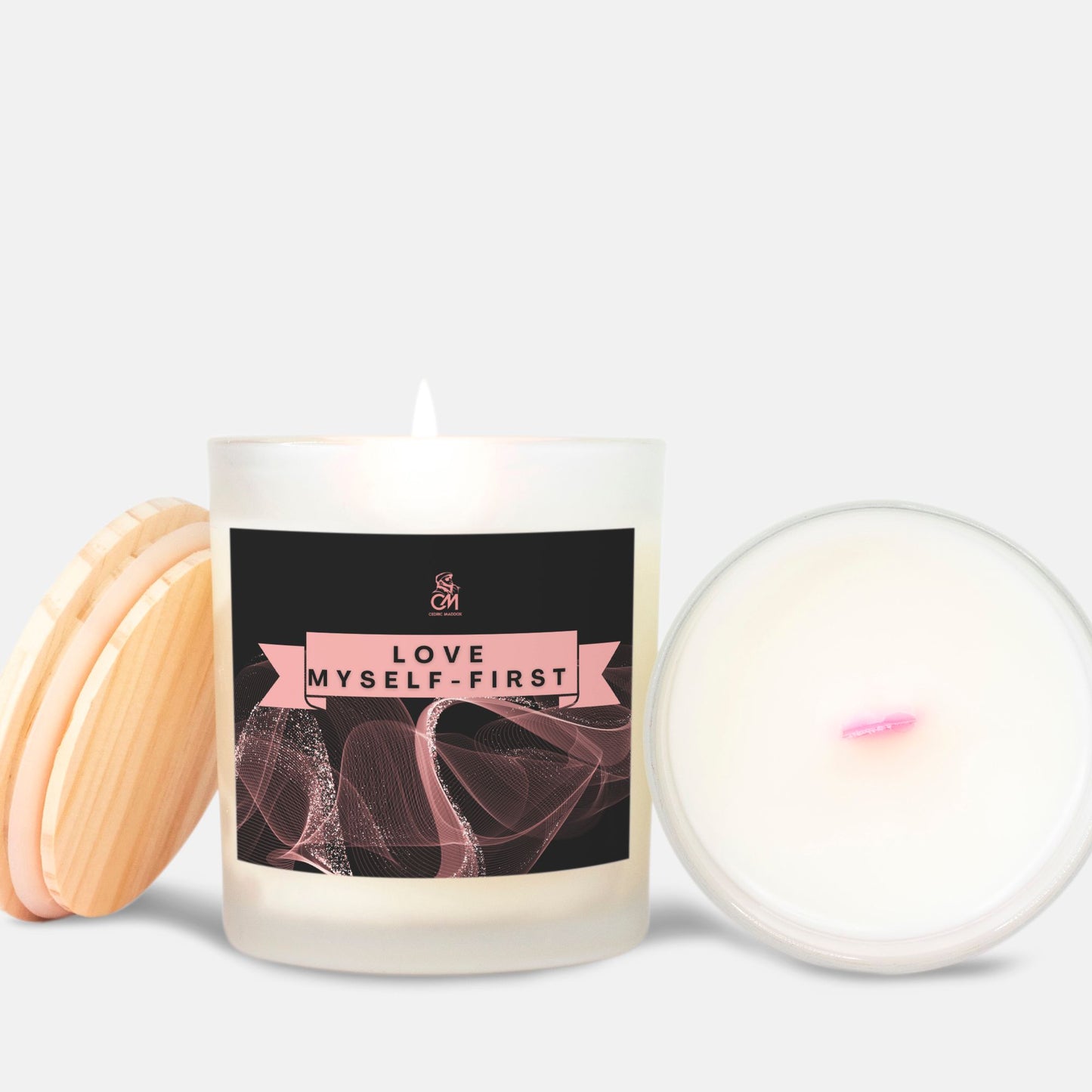 Love Myself First - Candle Frosted (Pink Wick) Glass (11oz)