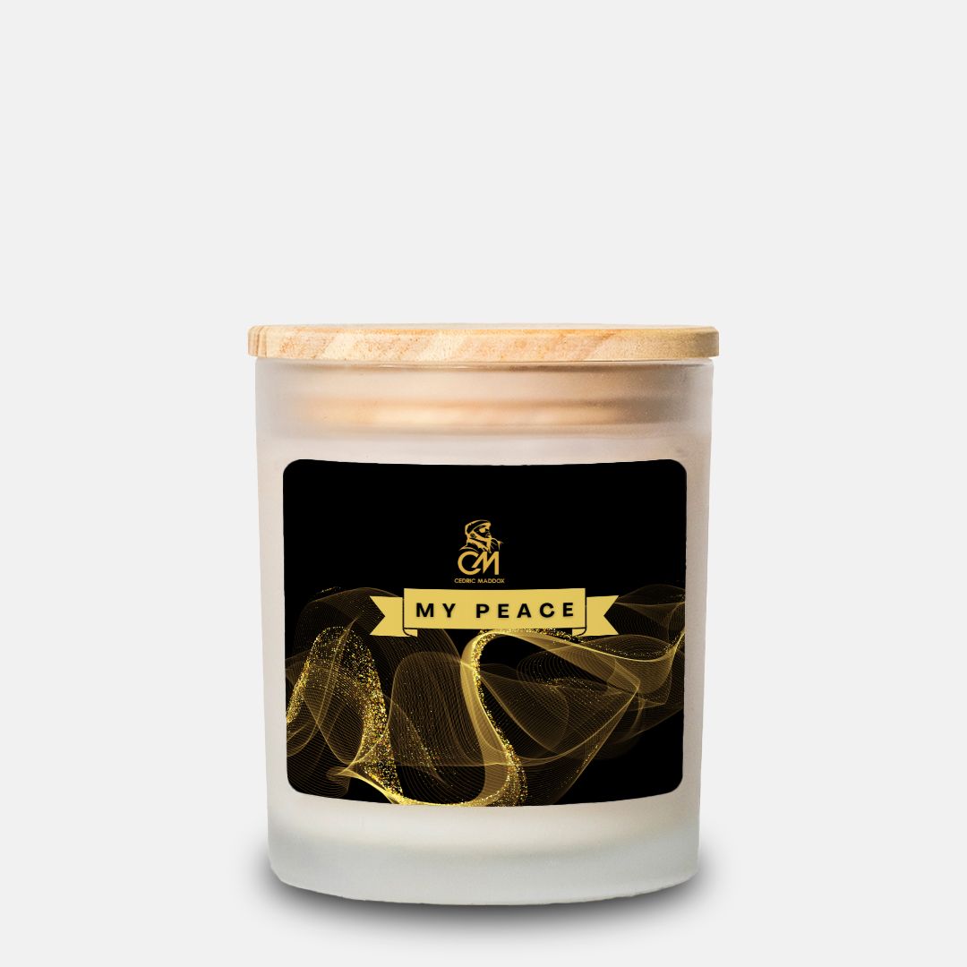 My Peace Candle (Gold Label) Frosted Glass (Hand Poured 11 oz)