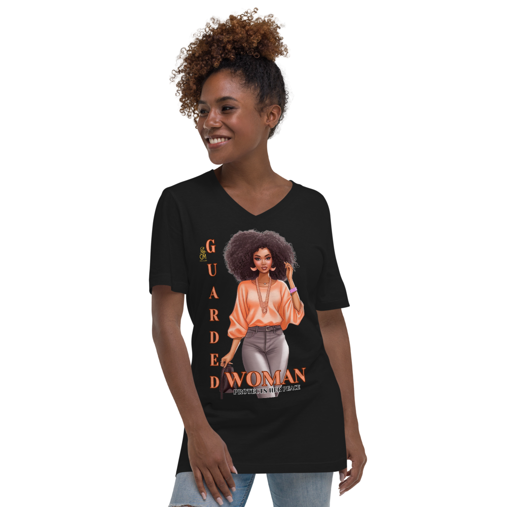 Guarded Girl Unisex Short Sleeve V-Neck T-Shirt